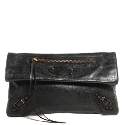 Balenciaga Agneau Classic Hardware Envelope Clutch Black 10 of 10