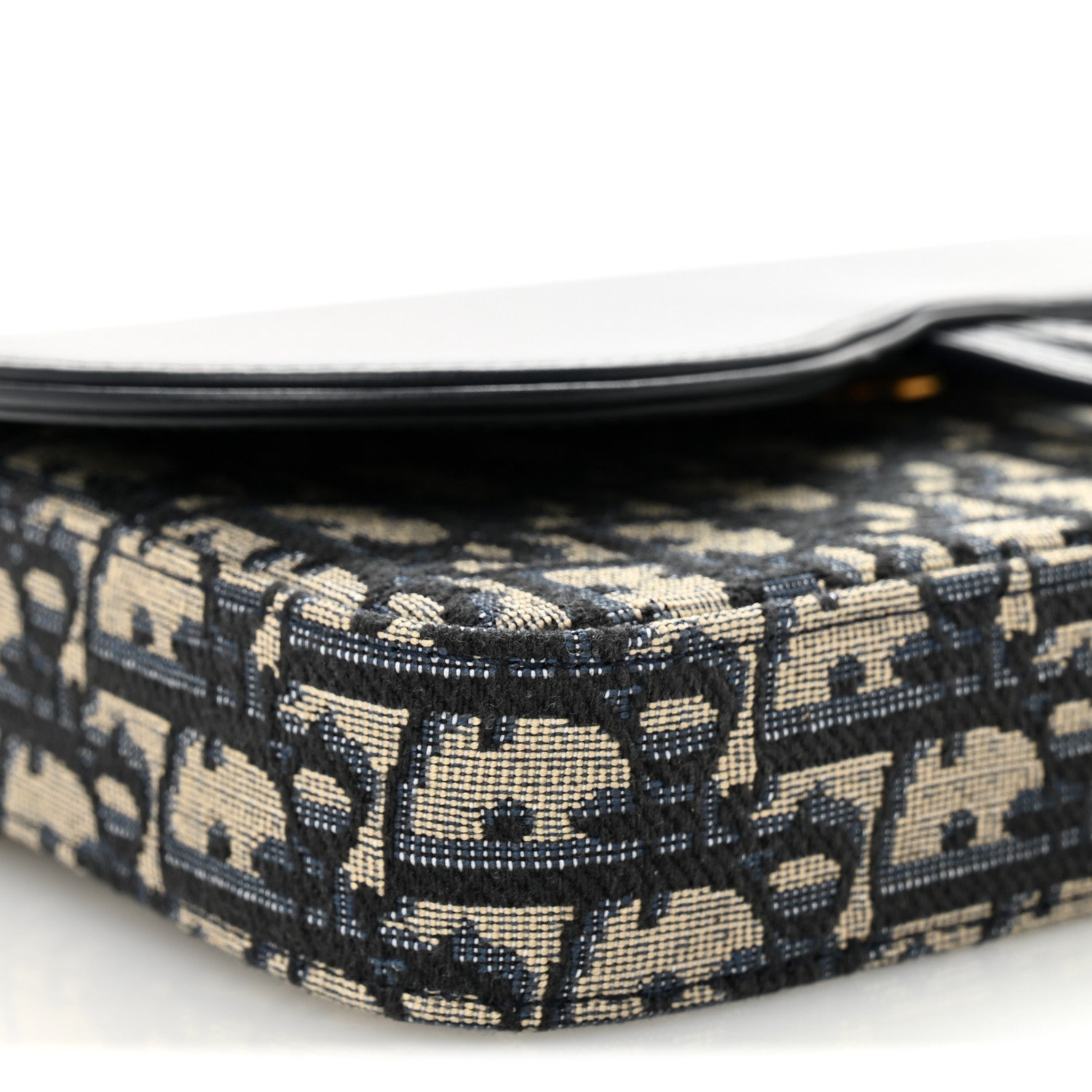 Christian Dior Oblique Smooth Calfskin Medium Saddle Pouch With Chain Blue 9 of 11