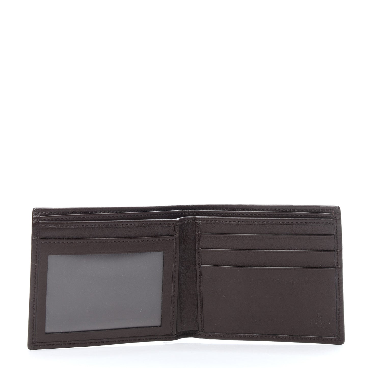 Guccissima Web Bi-Fold Wallet Dark Brown
