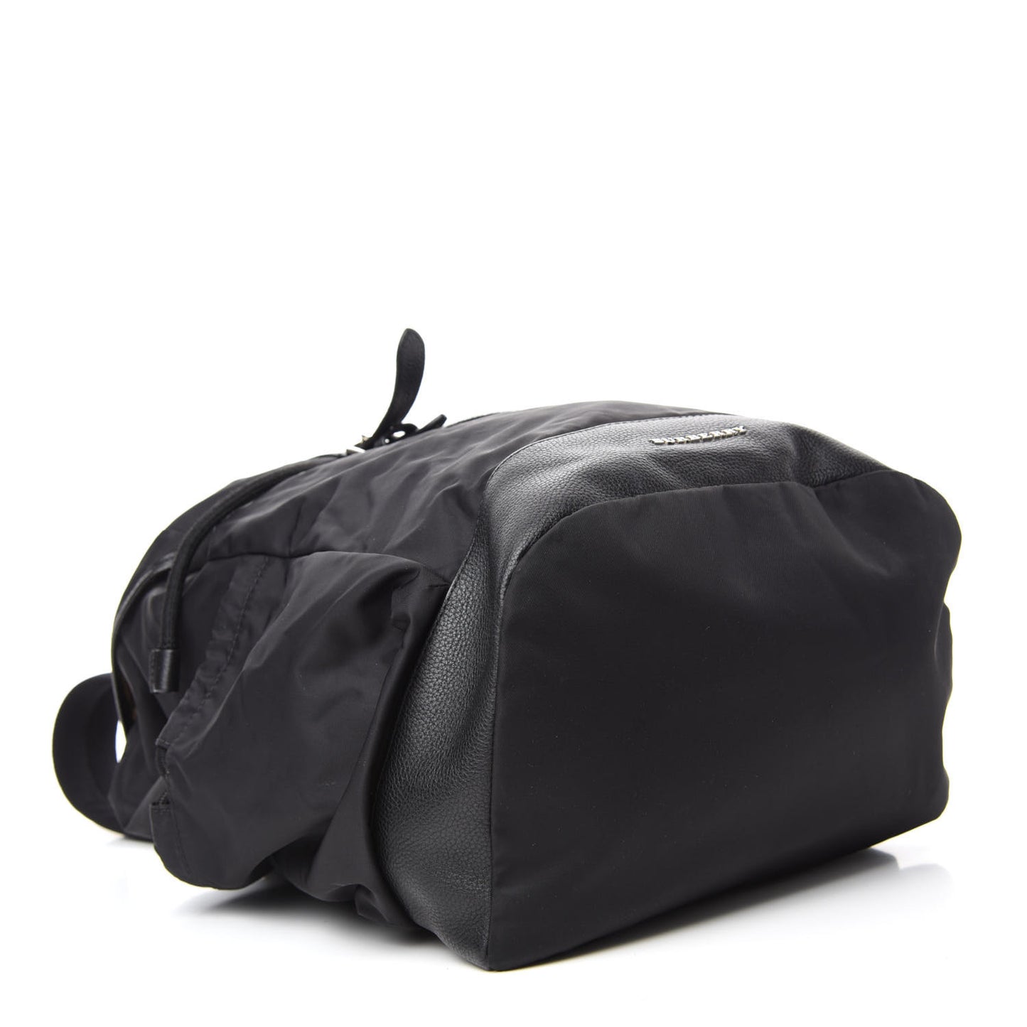 Nylon Grained Calfskin Watson Diaper Bag Black