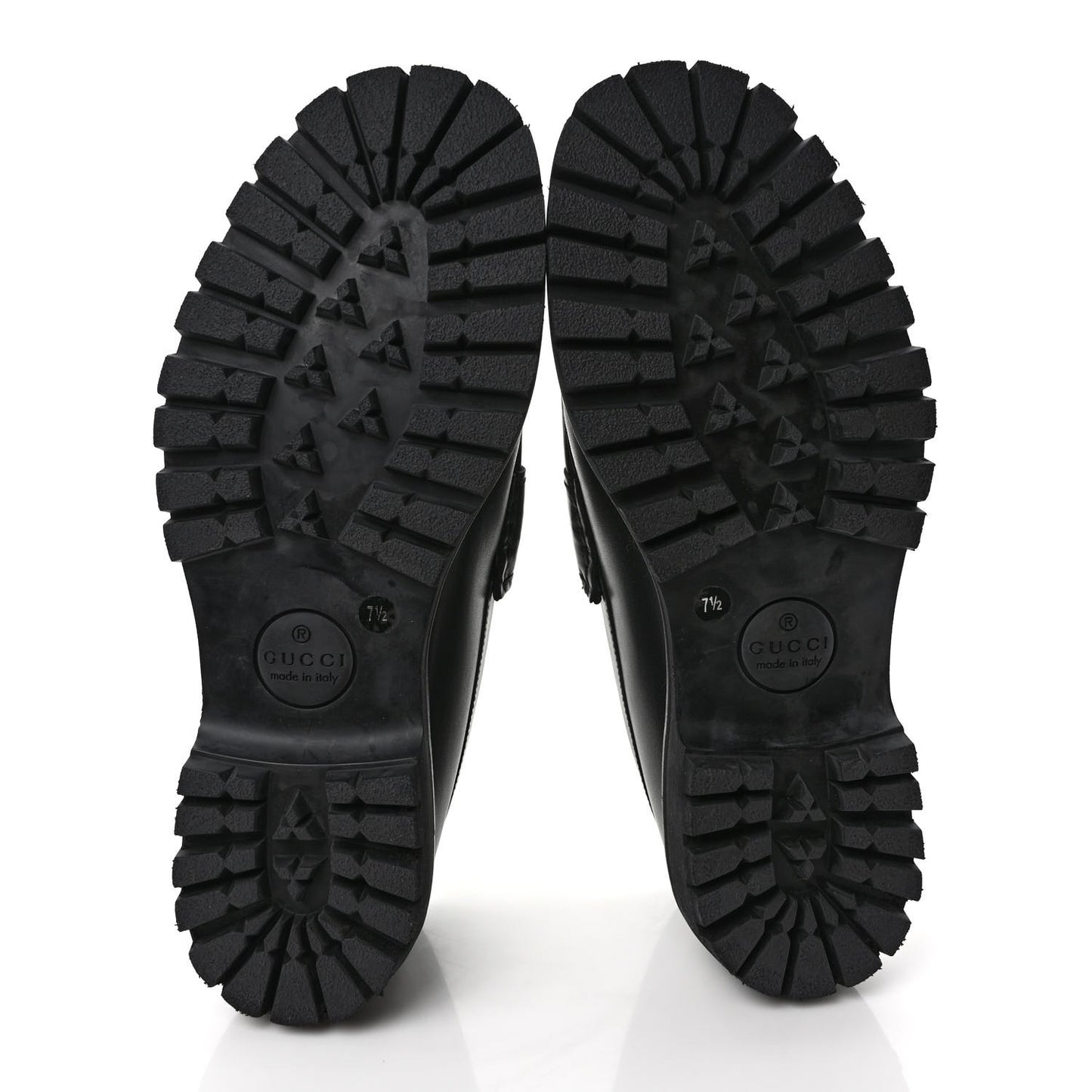 Cirano Lux Web Mens Horsebit Lug Sole Loafers 7.5 Black