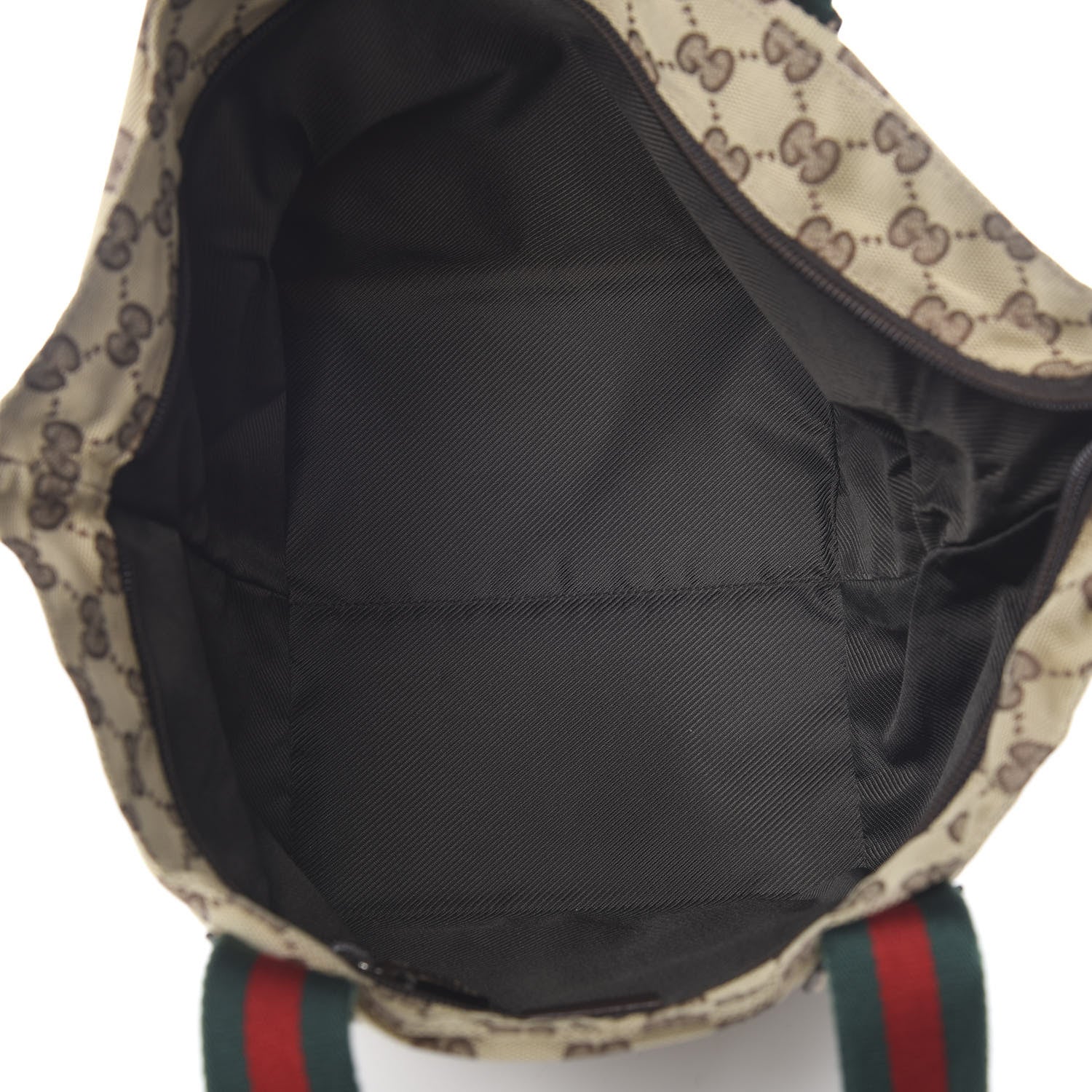 Gucci GG Monogram Small Web Handle Bucket Tote Dark Brown 4 of 9