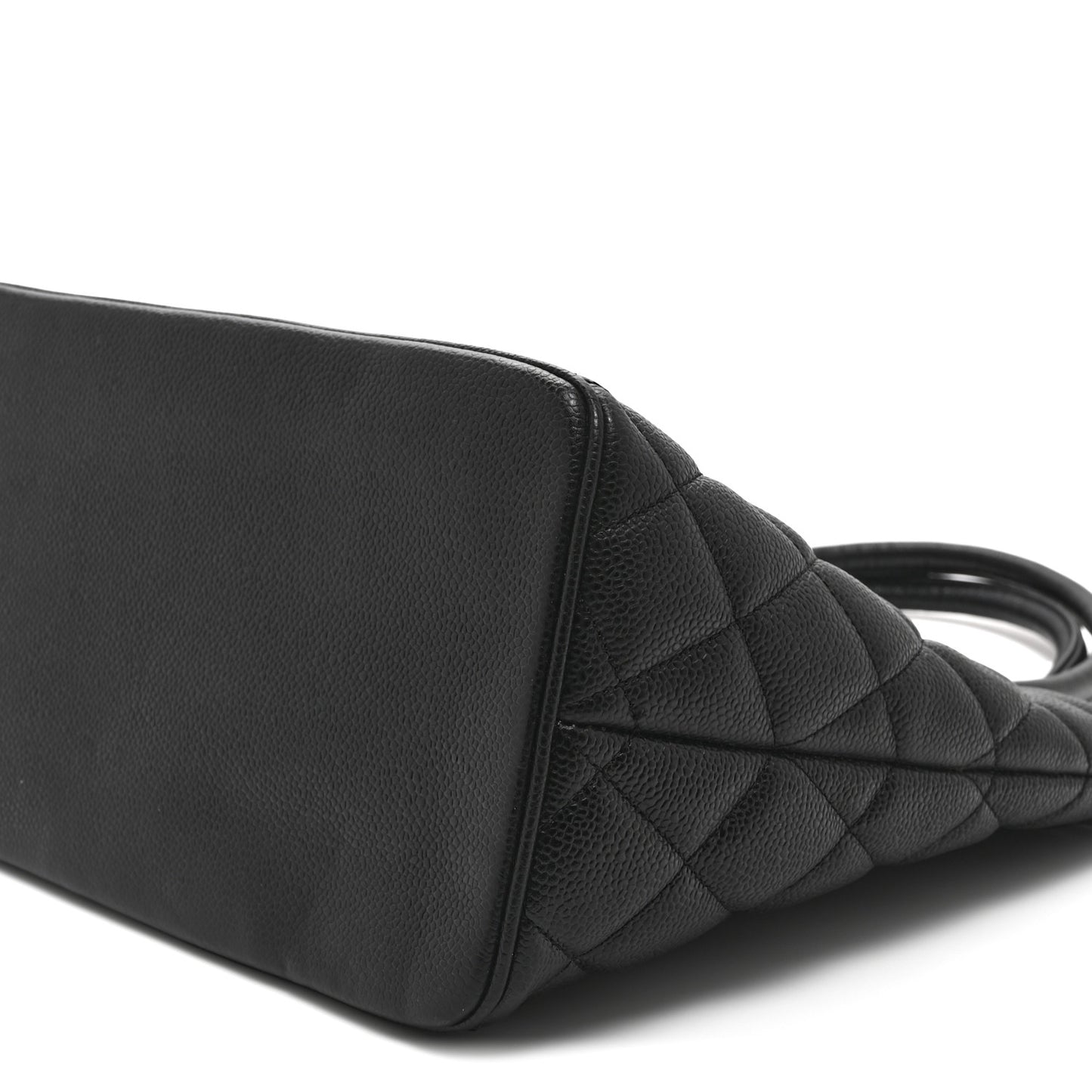 Caviar Quilted Medallion Tote Black