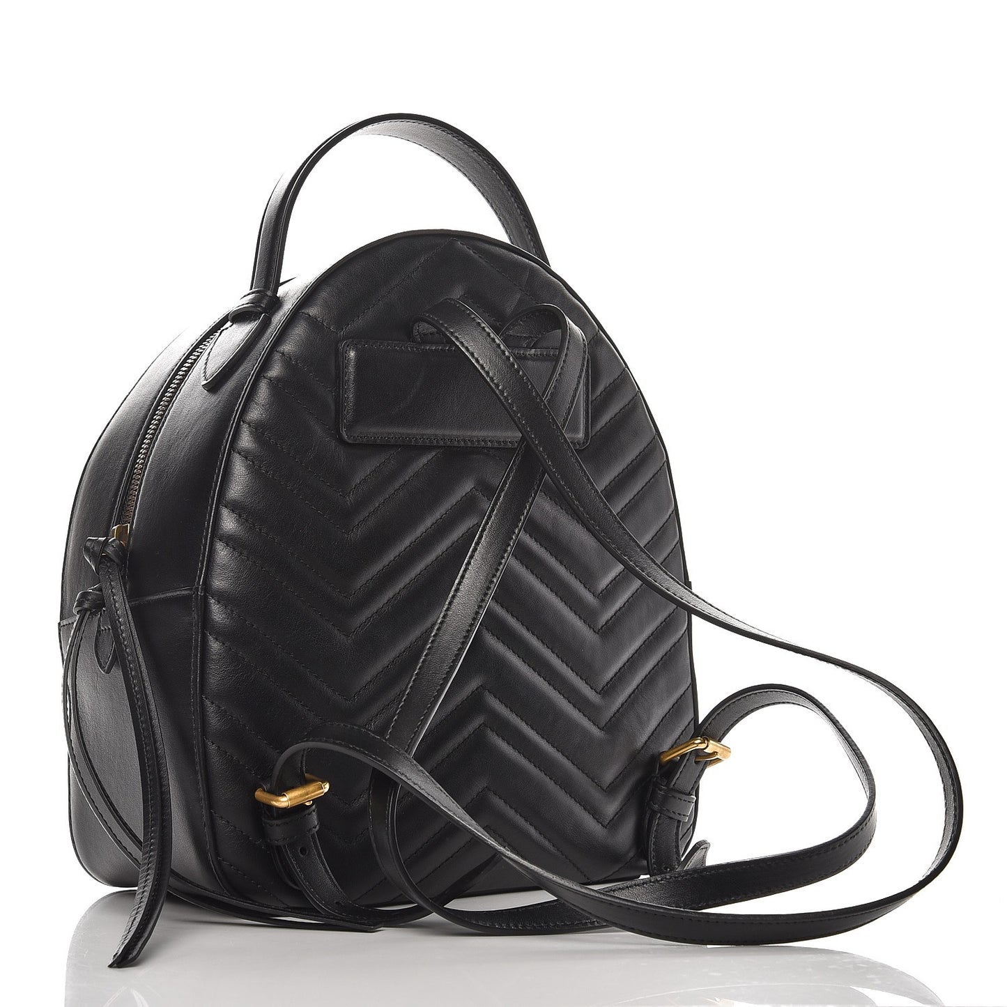 Calfskin Matelasse GG Marmont Backpack Black