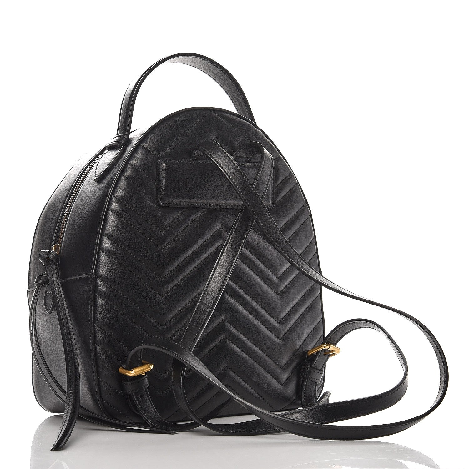 Gucci Calfskin Matelasse GG Marmont Backpack Black 3 of 7