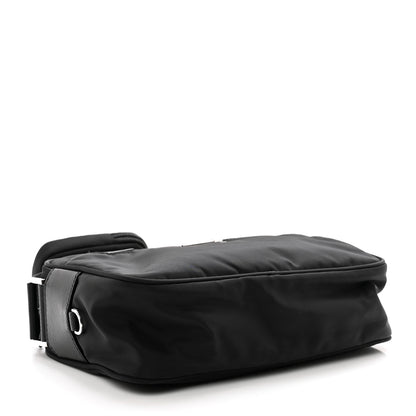 Prada Re-Nylon Vela Saffiano Double Zip Shoulder Bag Black 4 of 8