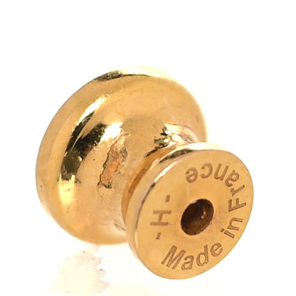 Hermes Gold Lacquered Mini Pop H Earrings White 5 of 7