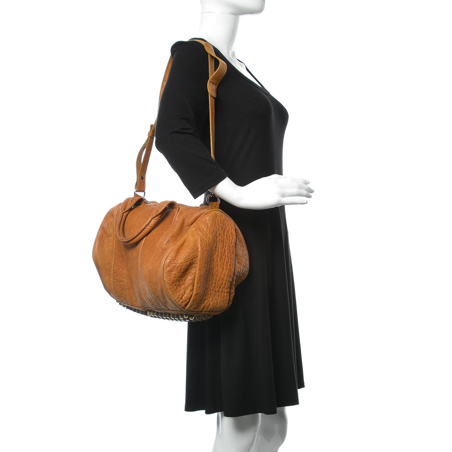 Pebbled Lambskin Rocco Duffel Mustard