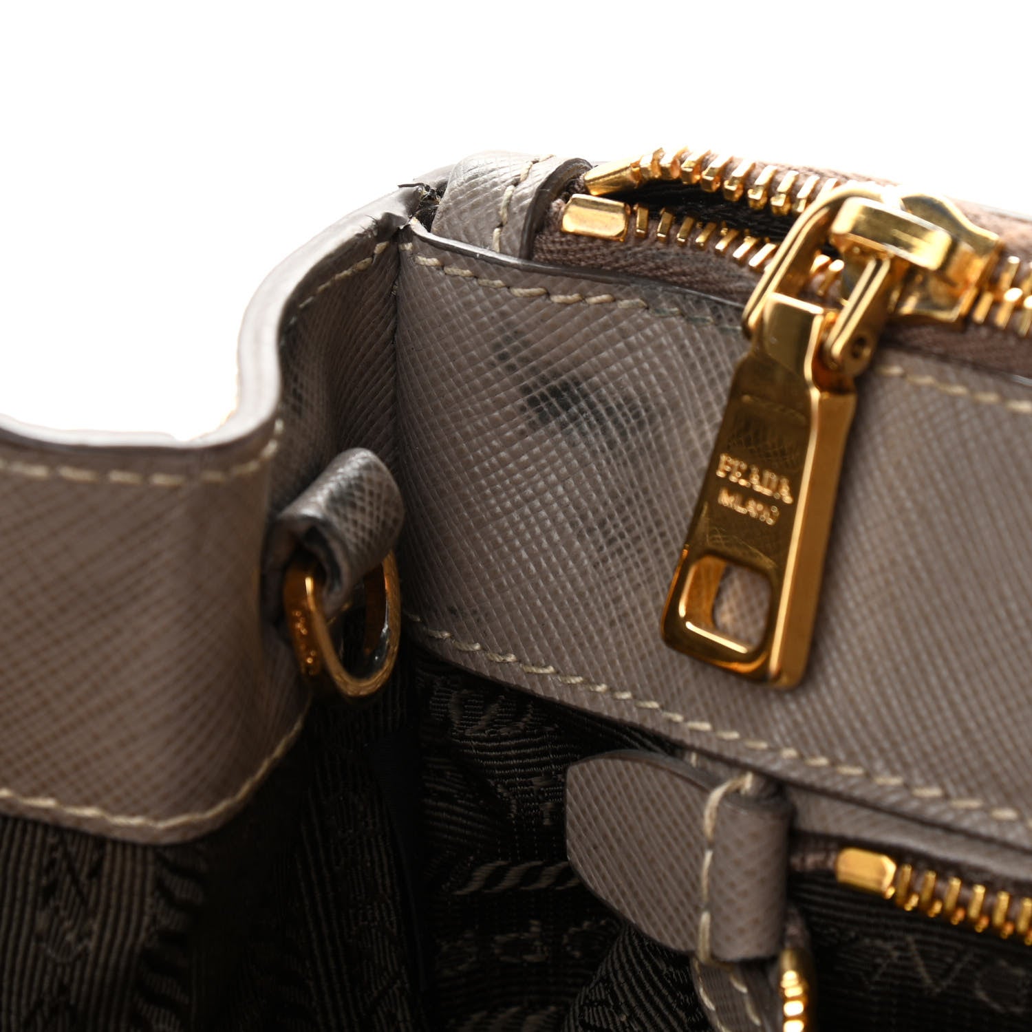 Prada Saffiano Medium Galleria Double Zip Tote Argilla 14 of 15