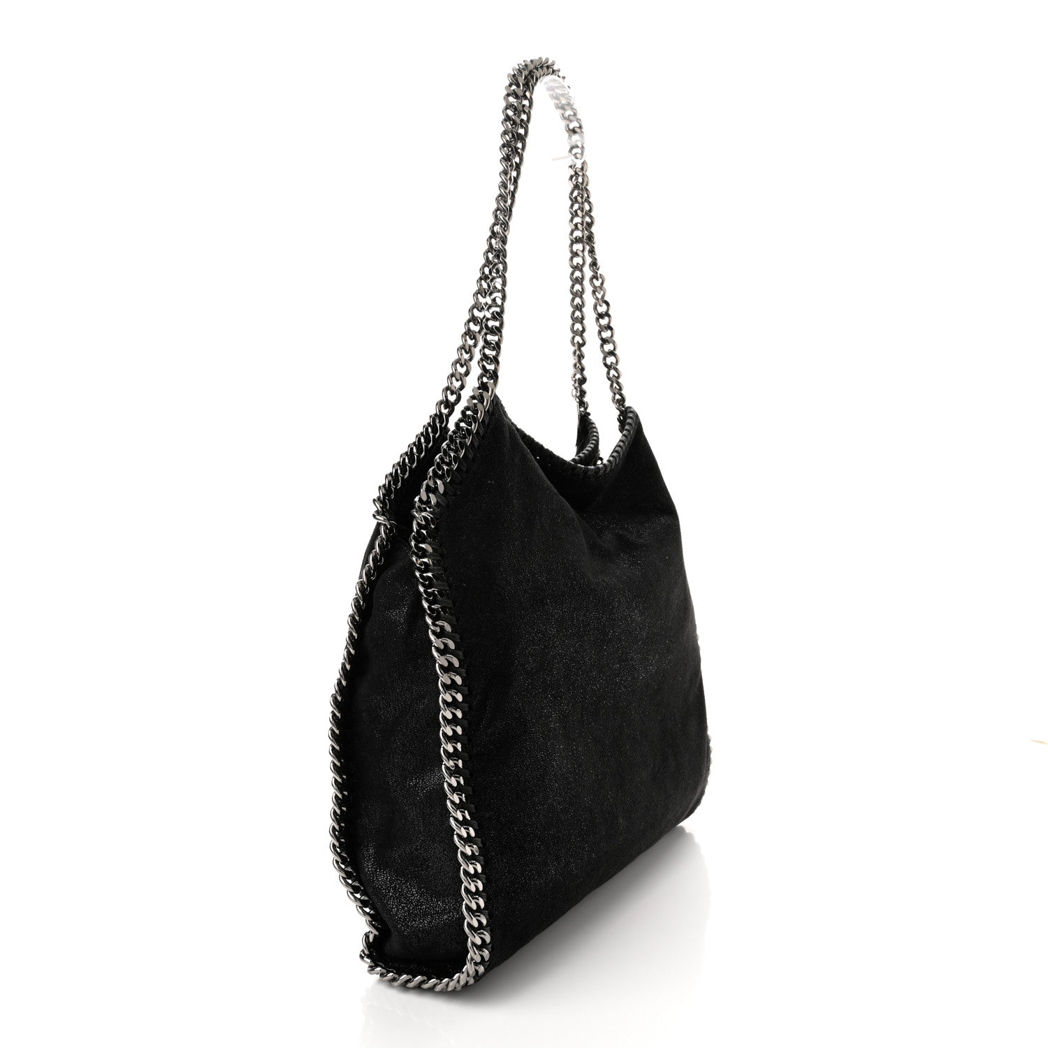 Stella McCartney Shaggy Deer Falabella Fold Over Tote Black 3 of 9