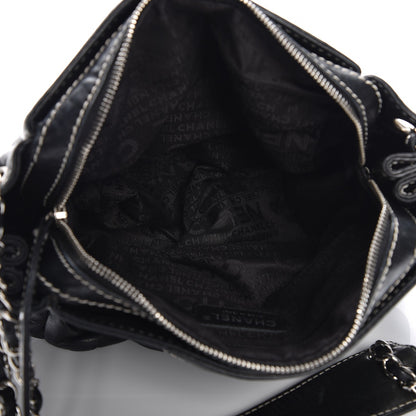 Chanel Lambskin Lax Accordion Hobo Black 5 of 9