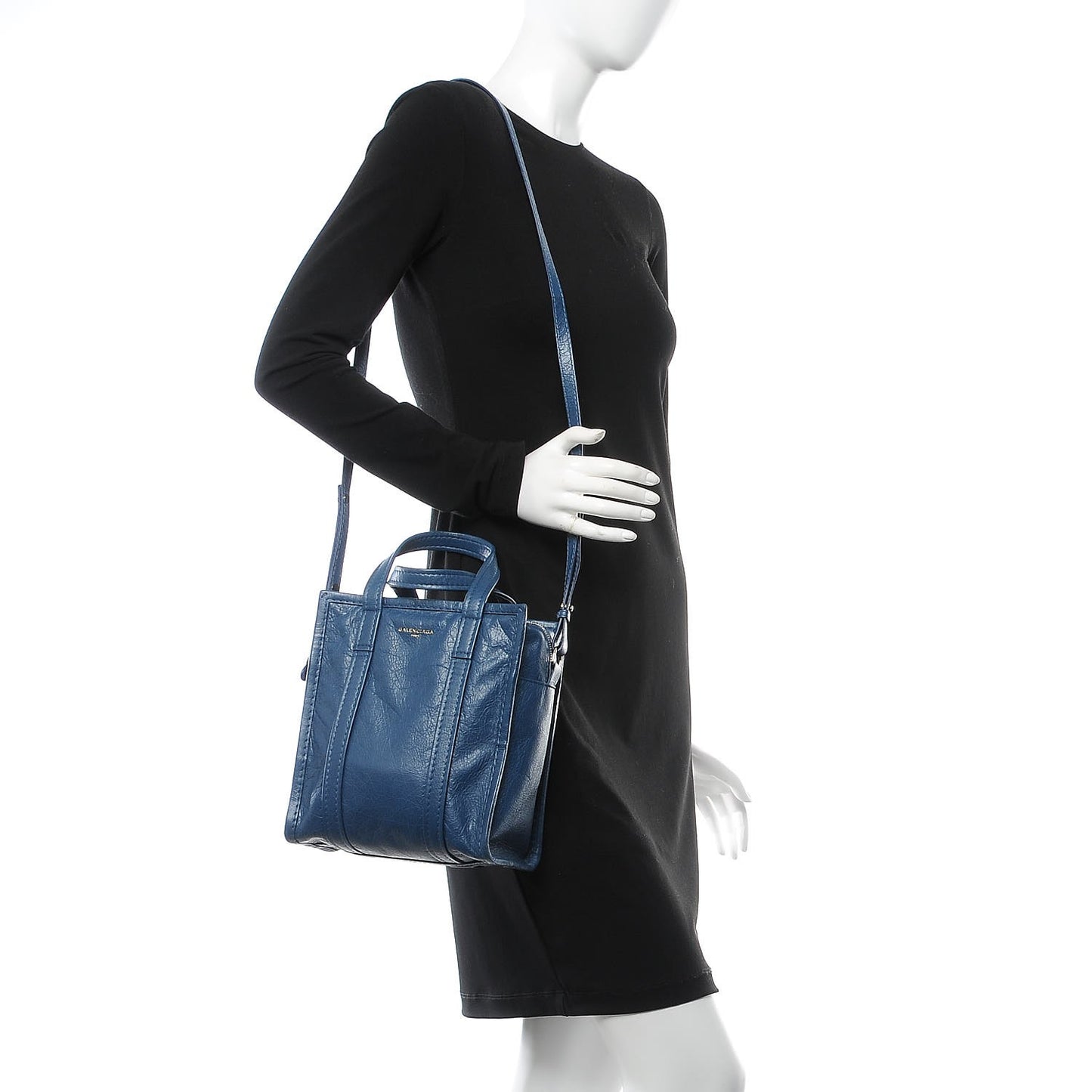 Agneau XS Bazar Shopper Tote Bleu Profond