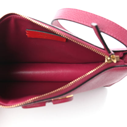 Valentino Garavani Grainy Calfskin VSling Clutch Raspberry 5 of 8