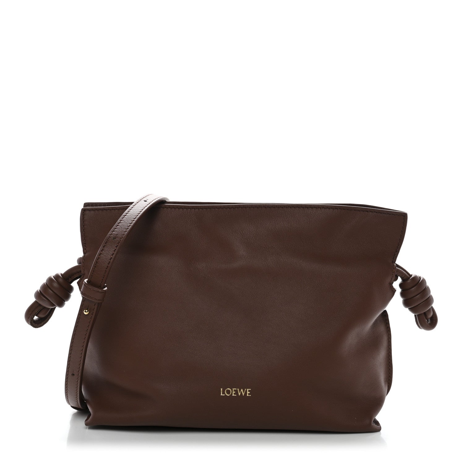 Loewe X SUNA FUJITA Nappa Flamenco Knot Clutch Havana 1 of 10