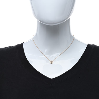Cartier 18K Pink Gold Diamond .20ct D'Amour Pave Necklace 3 of 4