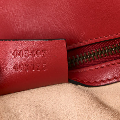 Gucci Calfskin Matelasse Small GG Marmont Shoulder Bag Hibiscus Red 7 of 10