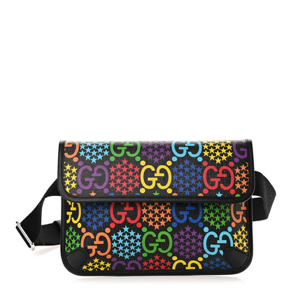 Gucci GG Supreme Monogram Psychedelic Slim Belt Bag Black 1 of 11