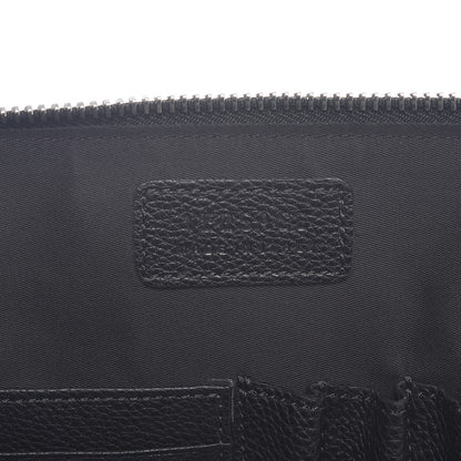 Versace Grained Calfskin Beverly Palm Print Zip Organizer Black 6 of 7