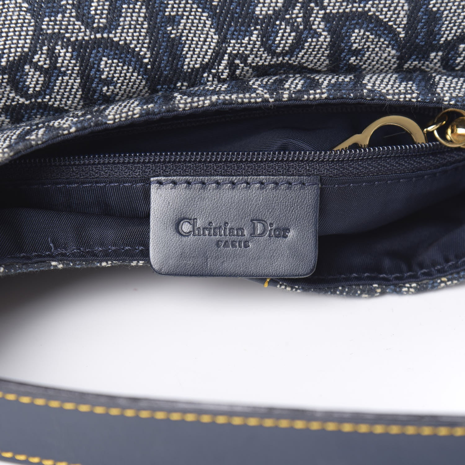 Christian Dior Monogram Mini Saddle Bag Blue 6 of 15