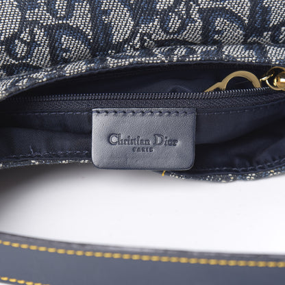 Christian Dior Monogram Mini Saddle Bag Blue 6 of 15