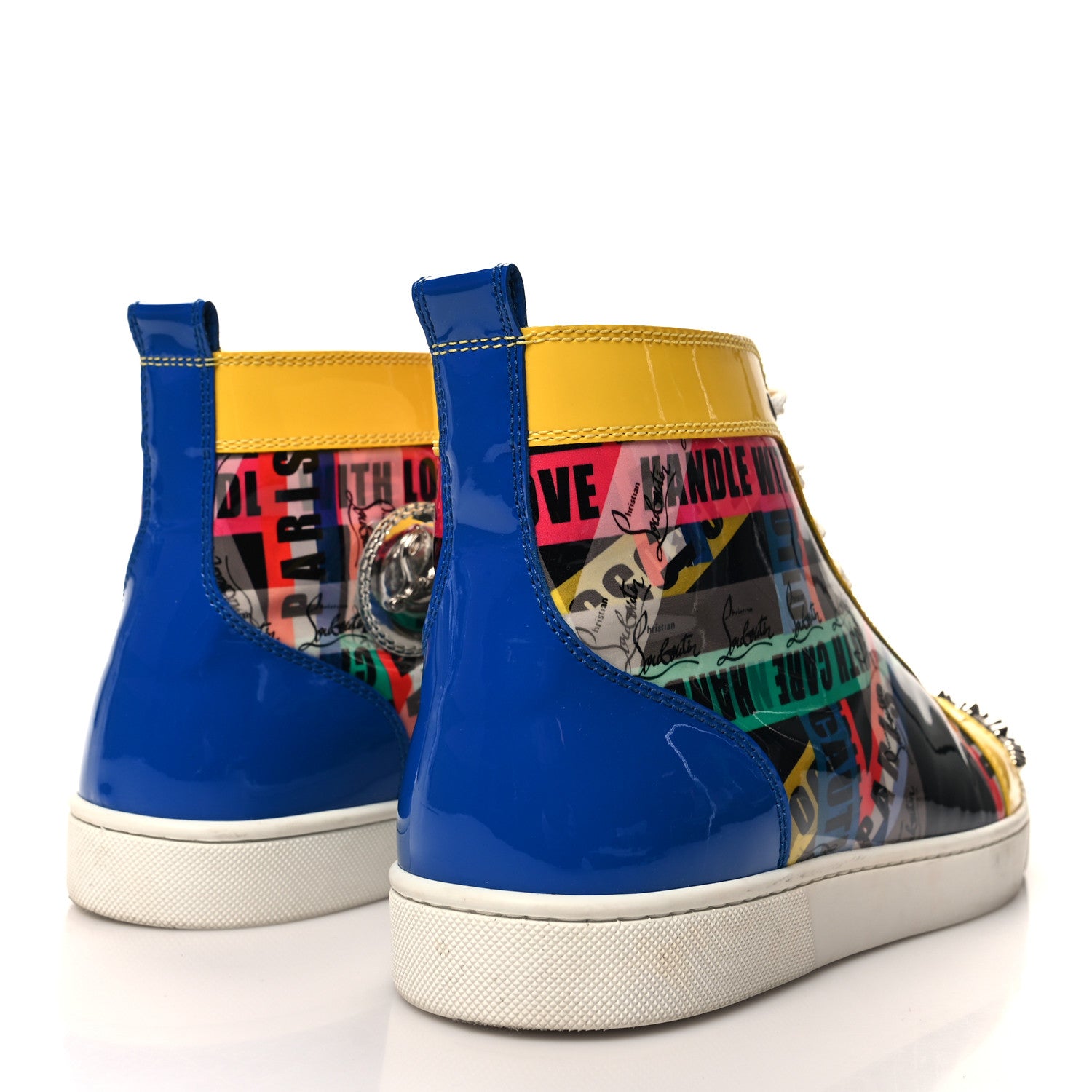 Christian Louboutin Patent Mens Louis Loubiballage Spikes Orlato Flat Sneakers 43.5 Version Multicolor 4 of 10