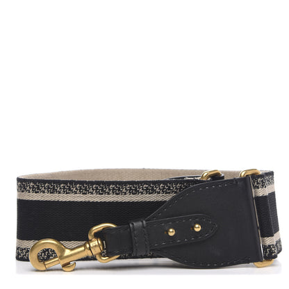 Christian Dior Canvas Embroidered Shoulder Strap Blue 1 of 3