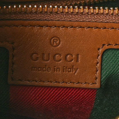Gucci GG Supreme Monogram Emblem Medium Shoulder Bag Beige Dark Brown 6 of 10