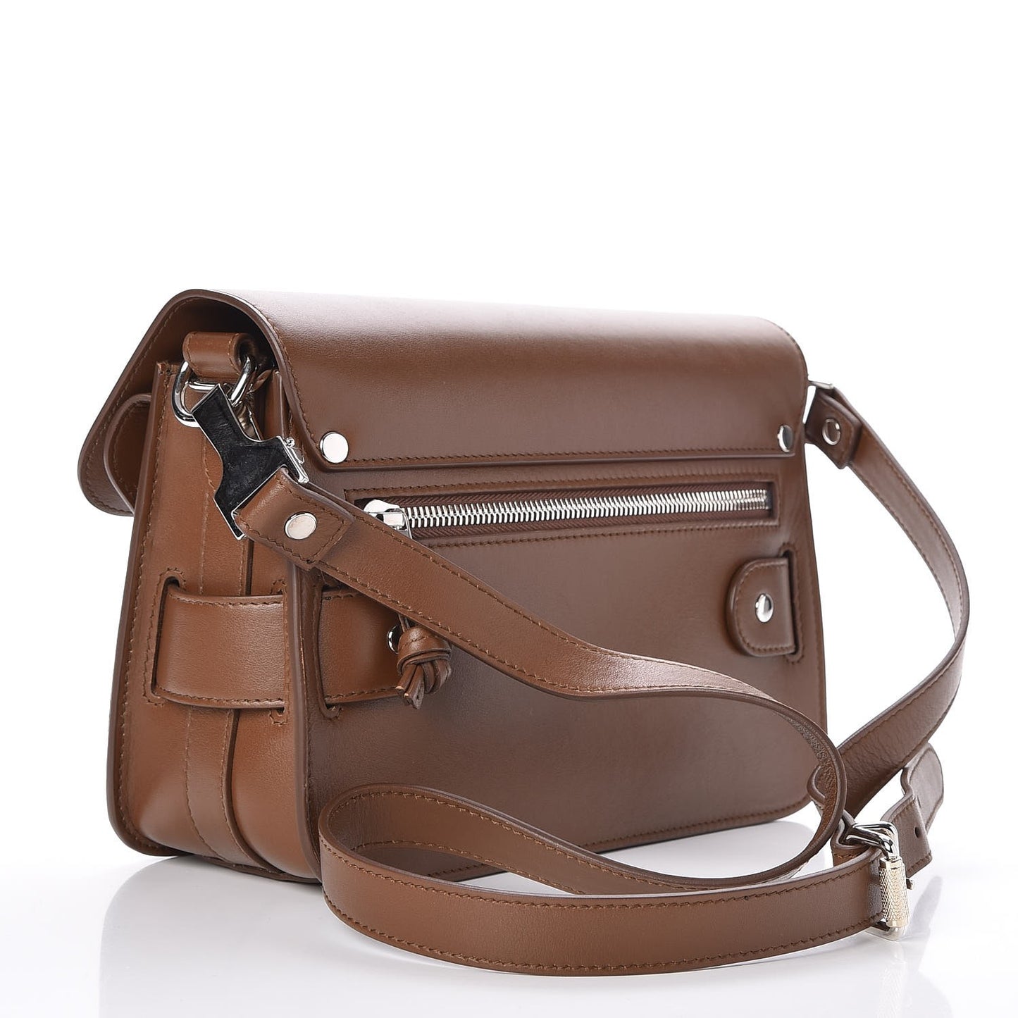 Smooth Calfskin Mini PS11 Classic Shoulder Bag Hazelnut