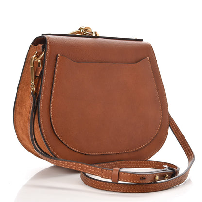 Chloe Calfskin Suede Medium Nile Bracelet Bag Caramel 3 of 7