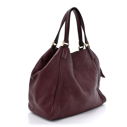 Gucci Pebbled Calfskin Medium Soho Shoulder Bag Bordeaux 3 of 16
