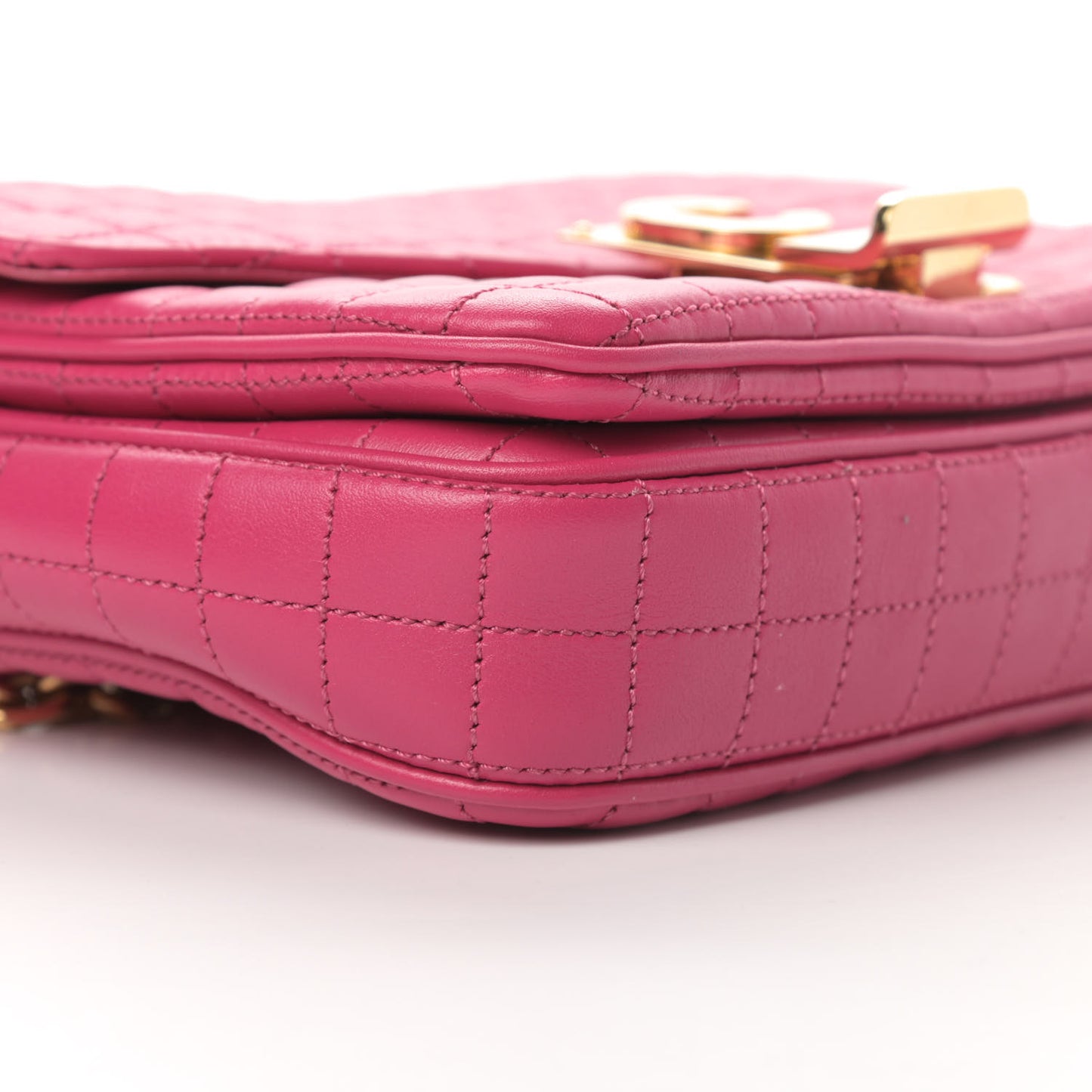 Calfskin Quilted Small C Bag Pink
