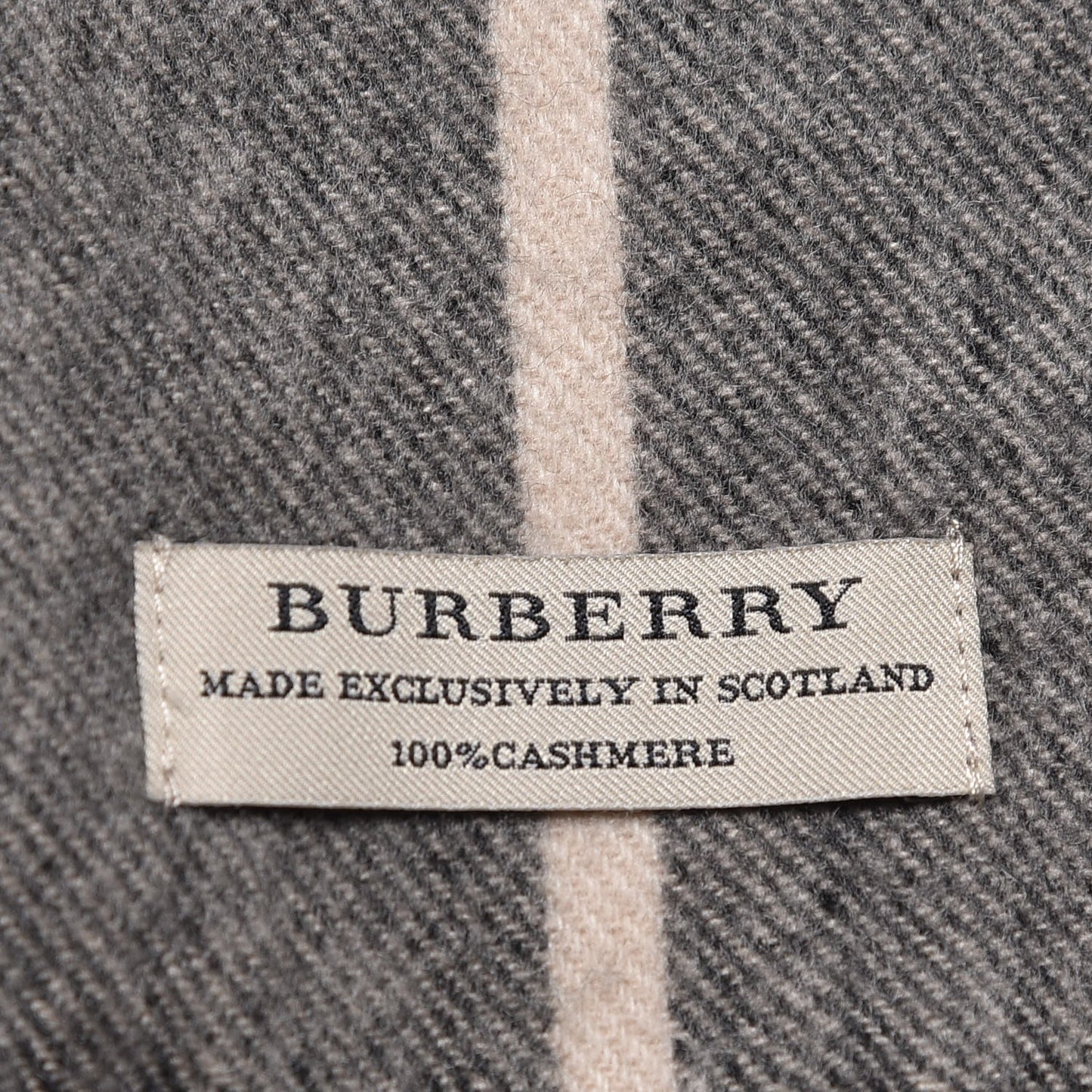 Cashmere Classic Check Fringe Scarf Grey