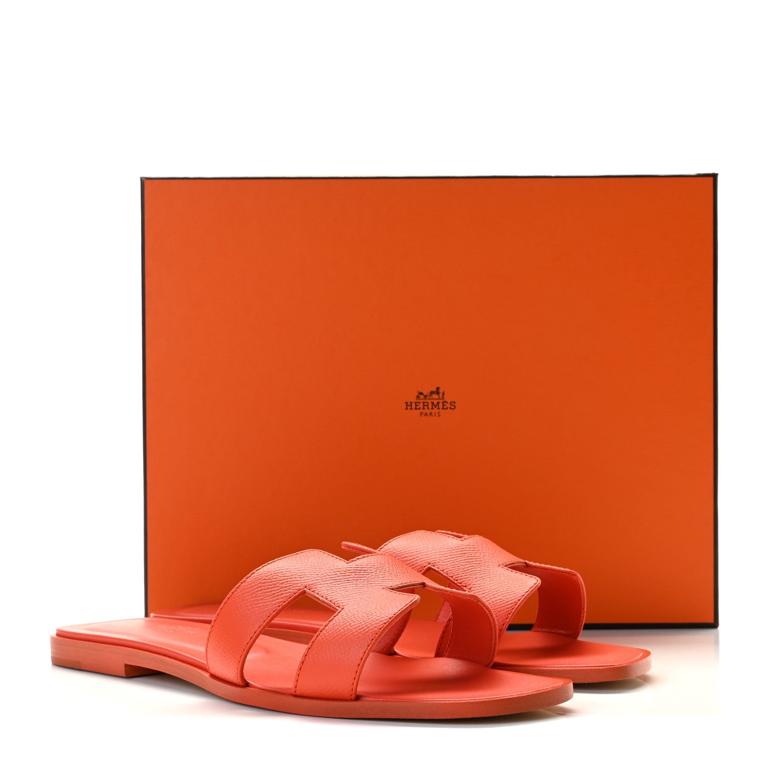 Hermes Epsom Oran Sandals 39.5 Orange Poppy 10 of 10
