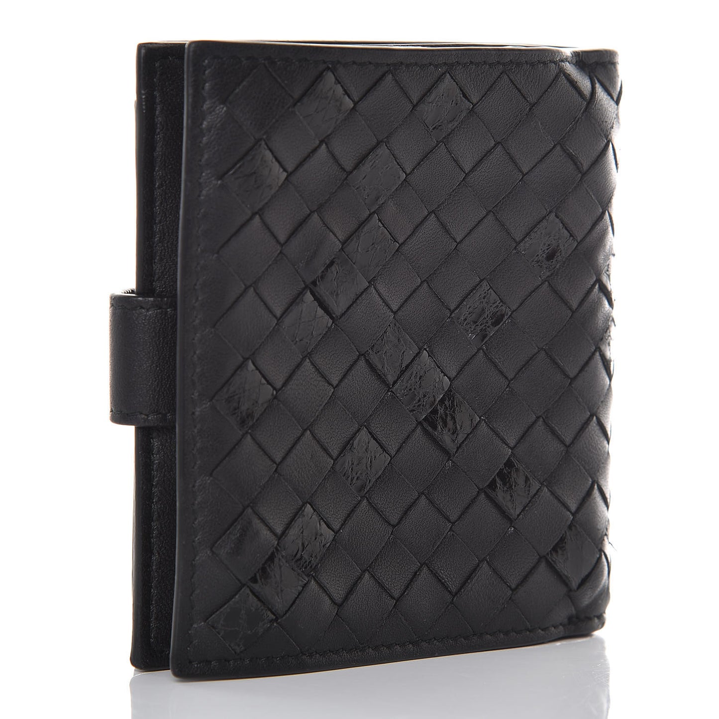 Nappa Ayers Intrecciato Mini Wallet Black