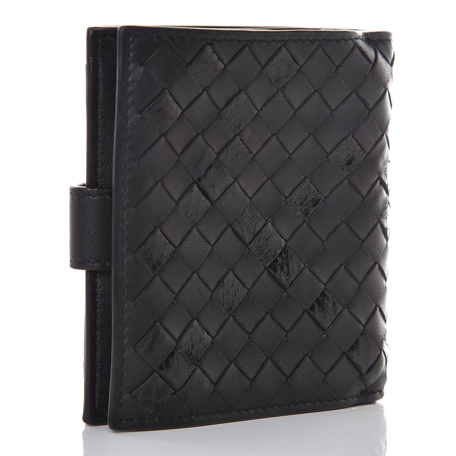 Bottega Veneta Nappa Ayers Intrecciato Mini Wallet Black 3 of 9