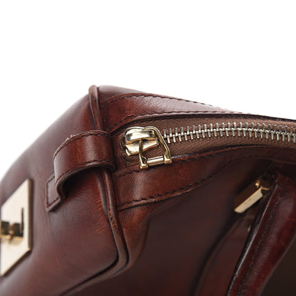 Gucci Calfskin Vintage Web Boston Brown 7 of 12