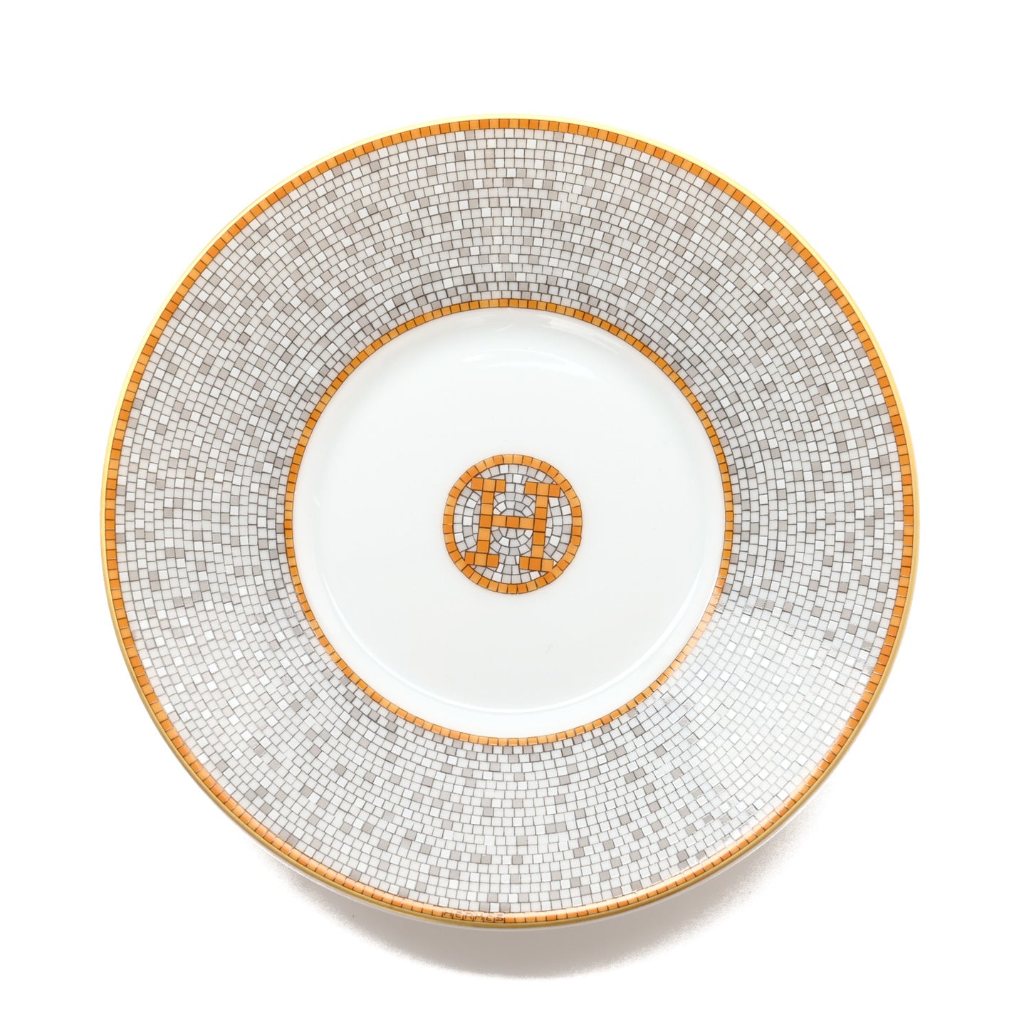 Porcelain Mosaique Au 24 Gold Tea Cup And Saucer Set Of 2