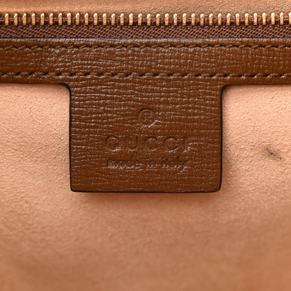 Gucci GG Supreme Monogram Azalea Calfskin Web Medium Jackie 1961 Hobo Beige Ebony Brown Sugar 6 of 15
