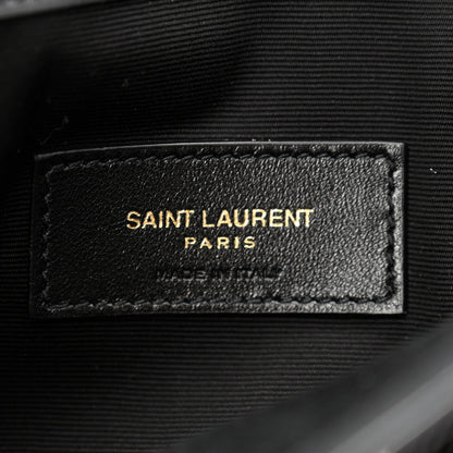 Saint Laurent Canvas Striped Uptown Pouch Red Black 6 of 9