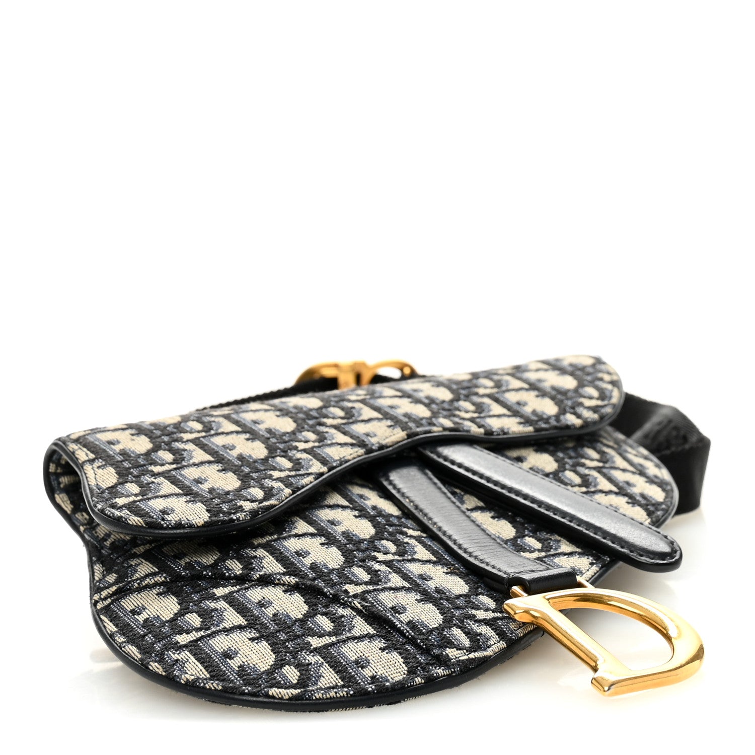 Christian Dior Oblique Saddle Belt Pouch Blue 4 of 9