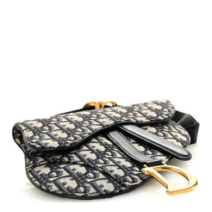 Christian Dior Oblique Saddle Belt Pouch Blue 4 of 9