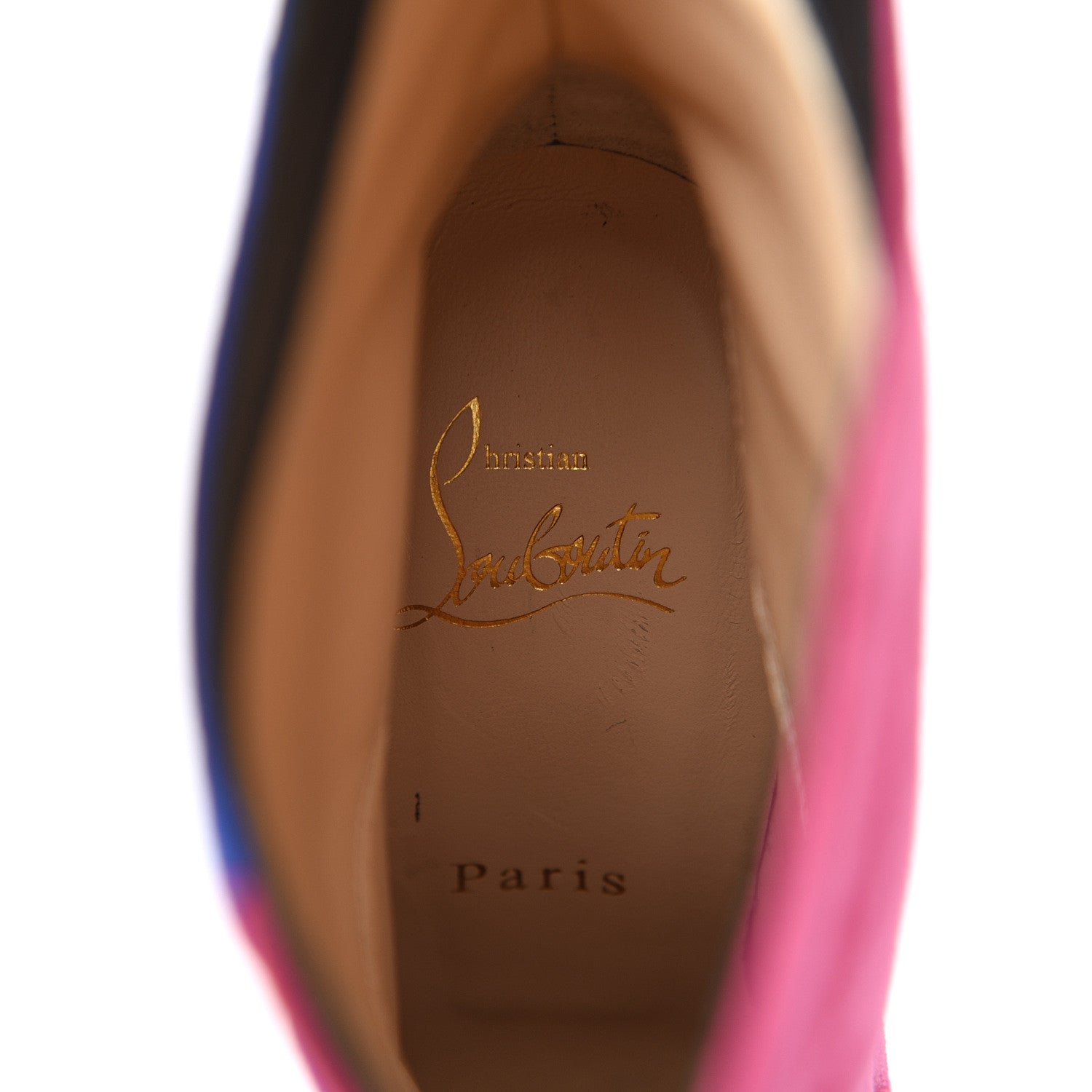 Christian Louboutin Veau Velours Botty Double 100 Ankle Boots 36 Azulejo 7 of 8