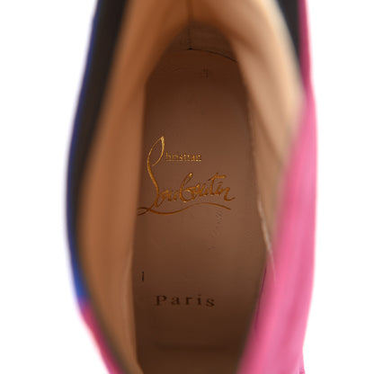 Christian Louboutin Veau Velours Botty Double 100 Ankle Boots 36 Azulejo 7 of 8