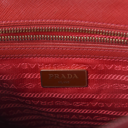 Prada Saffiano Small Galleria Double Zip Tote Fuoco 7 of 12