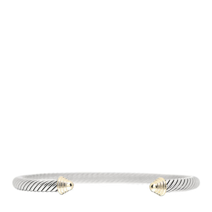 David Yurman Sterling Silver 14K Yellow Gold 5mm Cable Classics Bracelet 1 of 4