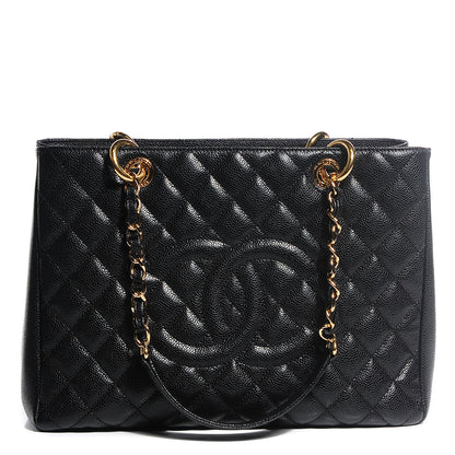 Chanel Caviar Quilted Grand Shopping Tote GST Black 1 of 8