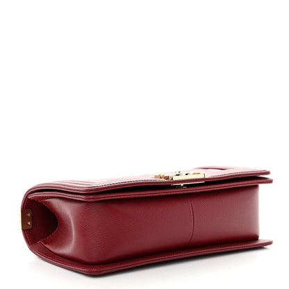 Chanel Caviar Quilted Medium Boy Flap Dark Red 4 of 11