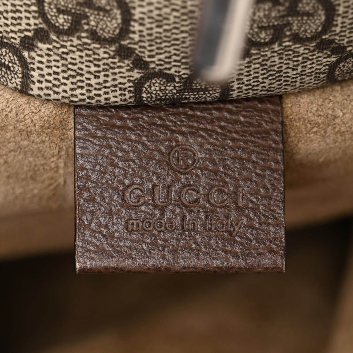 Gucci GG Supreme Monogram Calfskin Web Small Jackie 1961 Shoulder Bag Beige Brown Sugar 7 of 11
