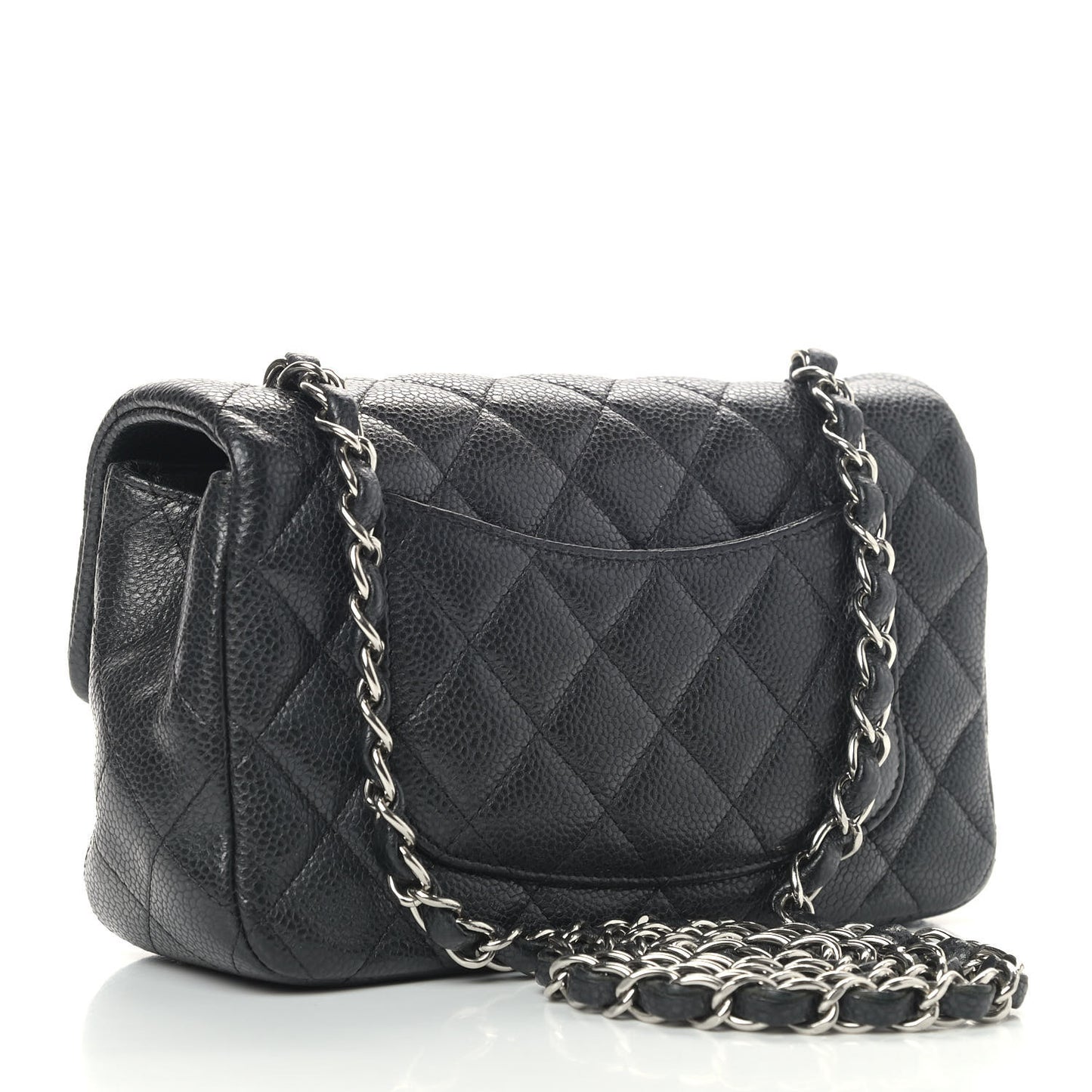 Caviar Quilted Mini Rectangular Flap Black