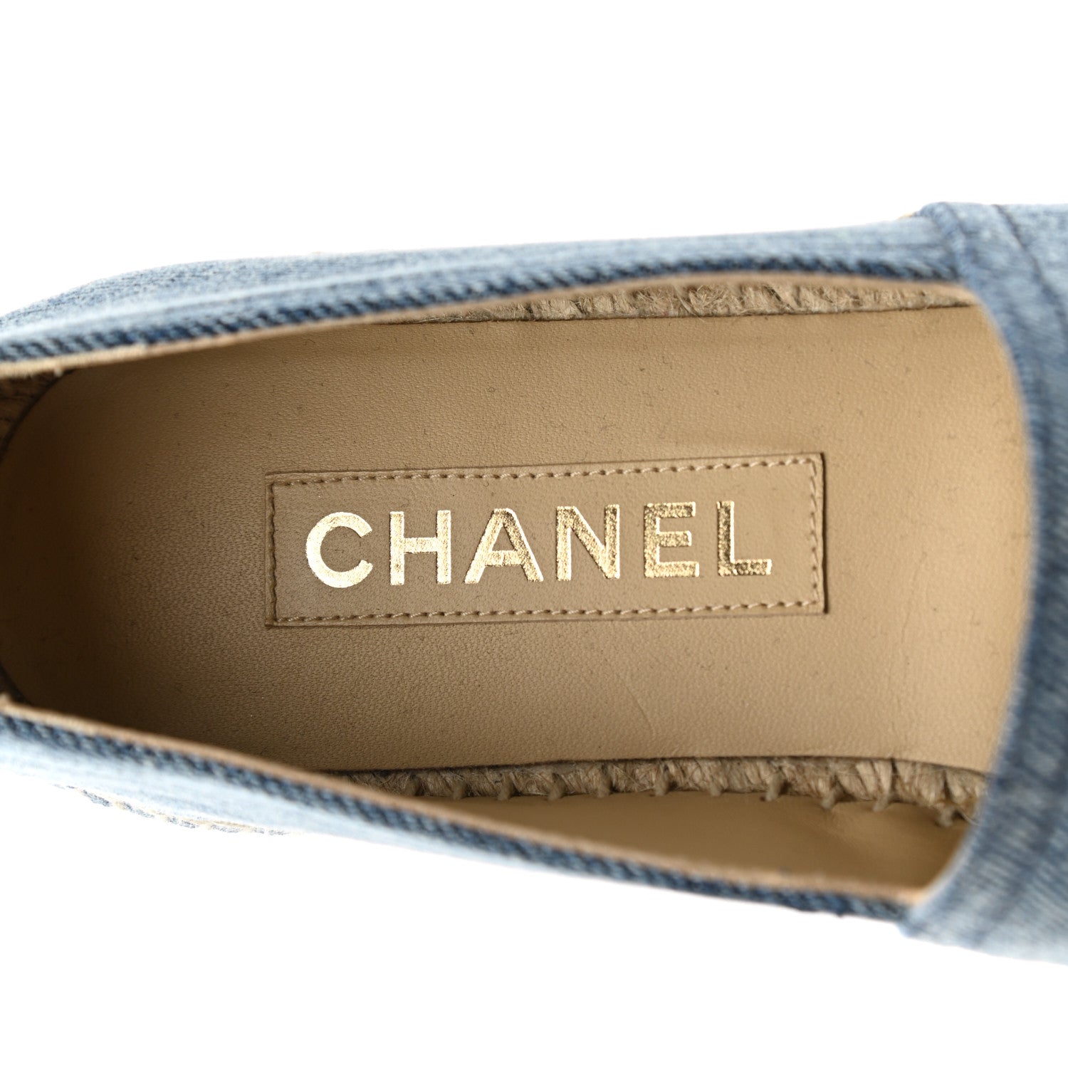 Chanel Denim CC Espadrilles 40 Blue Black 8 of 9